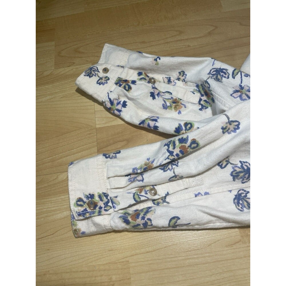 Pilcro Anthropologie Kailey Floral Tunic Button Down Size Large - Picture 9 of 13